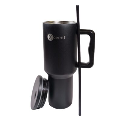 Xceent 40oz Travel Trek Tumbler With Handle And Straw lid, Insulated and Reusable Stainless Steel Water Bottle, Mug - Image 8