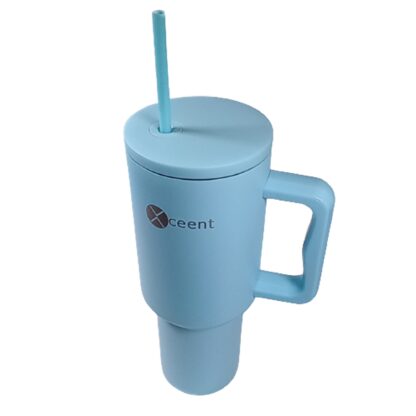 Xceent 40oz Travel Trek Tumbler With Handle And Straw lid, Insulated and Reusable Stainless Steel Water Bottle, Mug - Image 4